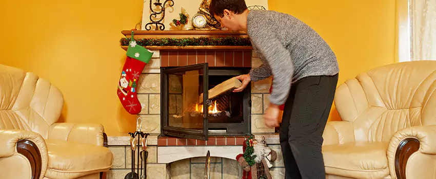 Rusted Metal Fireplace Restoration in Oak Park, Michigan